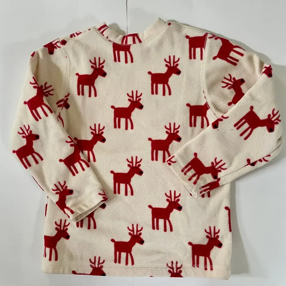 Hanna Andersson Reindeer  Fleece Set Sz 8. (130cm )
